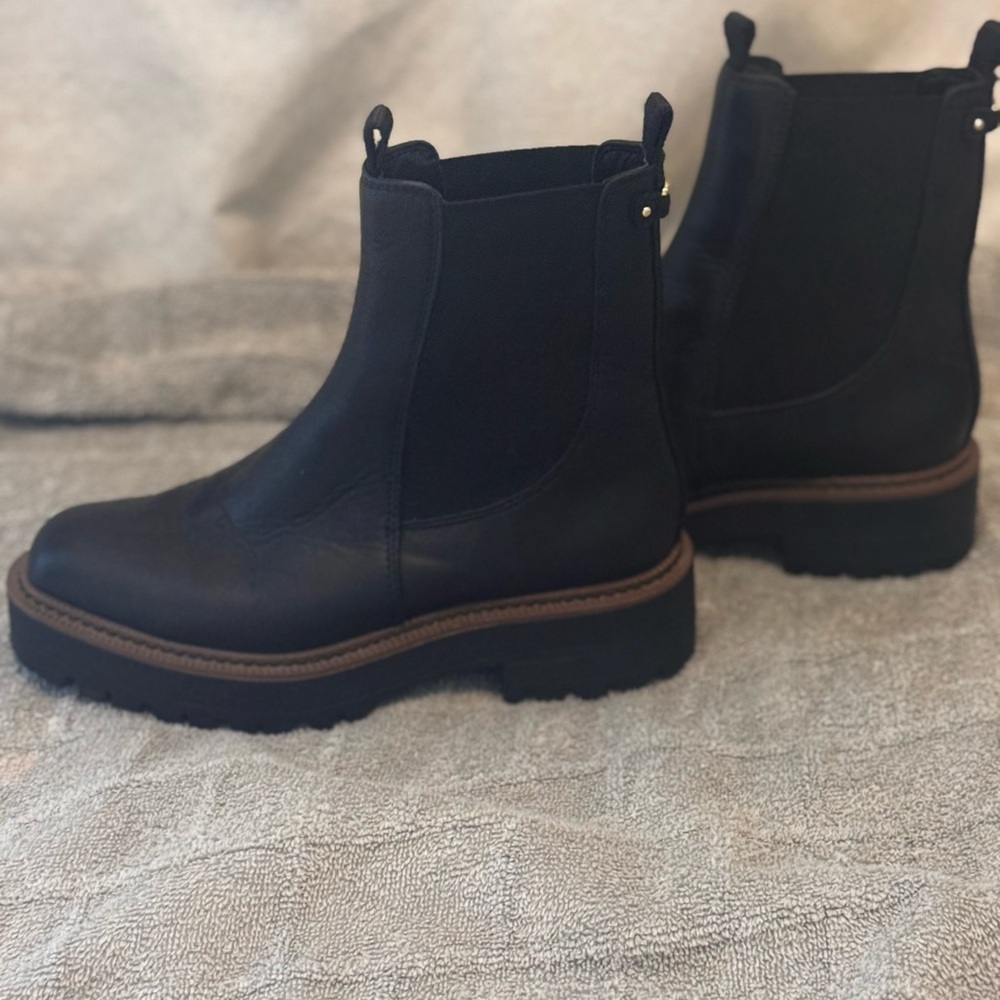 Sam Edelman Black Leather Ankle Boots - Picture 3 of 7